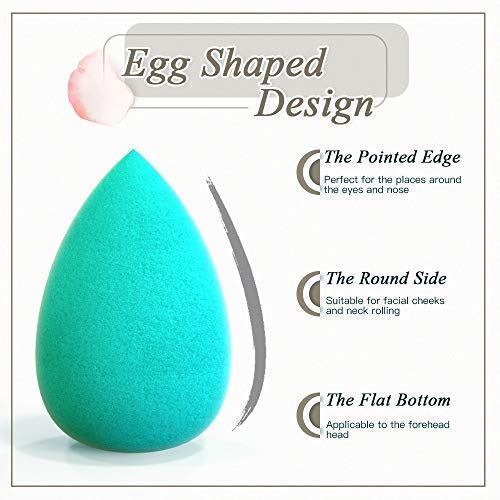 Anbber Componga la esponja, la esponja de maquillaje, las esponjas de base de Blender, la licuadora de belleza, 1 paquete (1 * 6 piezas) para Foundation Powder Cream Liquid, etc, con caja de regalo