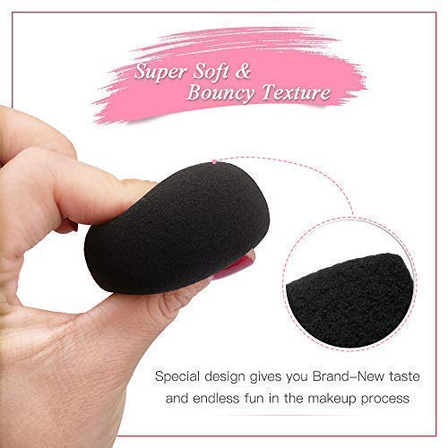 Anbber Componga la esponja, la esponja de maquillaje, las esponjas de base de Blender, la licuadora de belleza, 1 paquete (1 * 6 piezas) para Foundation Powder Cream Liquid, etc, con caja de regalo