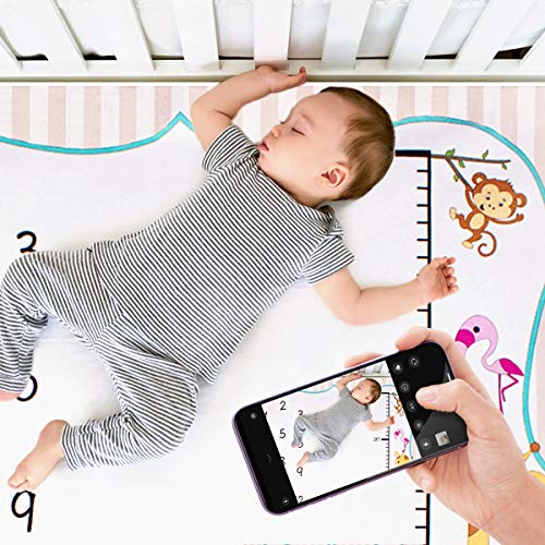 ANBET Bebé Manta Mensual Hito, Fotografía de Fondo para recién Nacidos Pegatinas y Corona mensuales para niños niñas - 120 × 120 cm