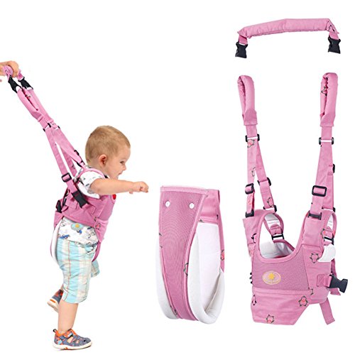 Andador Toddler Walking Assistant, Autbye De pie y caminando Aprendizaje Ayudante Para bebé, 4 en 1 funcional Arnés para caminar de seguridad Walker para bebé 7-24 meses (rosado)