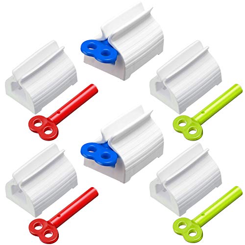 ANDERK Paquete de 6 Apretadores de Tubos, Exprimidor de tubos de plástico, Dispensador de Pasta de Dientes, para Pasta de Dientes Pintar Cabello Colorante Crema de Manos