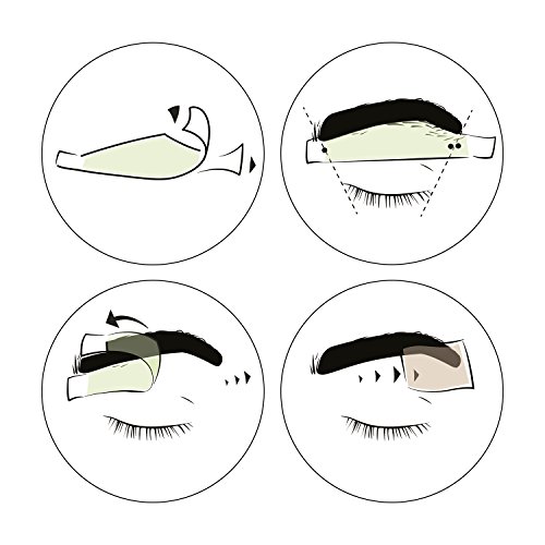 andmetics BROW Wax Strips: Tiras patentadas de cera fría para depilación de cejas, forma perfecta para moldear, cerrar, colorear (plantilla de teñido), sin tirones de cejas