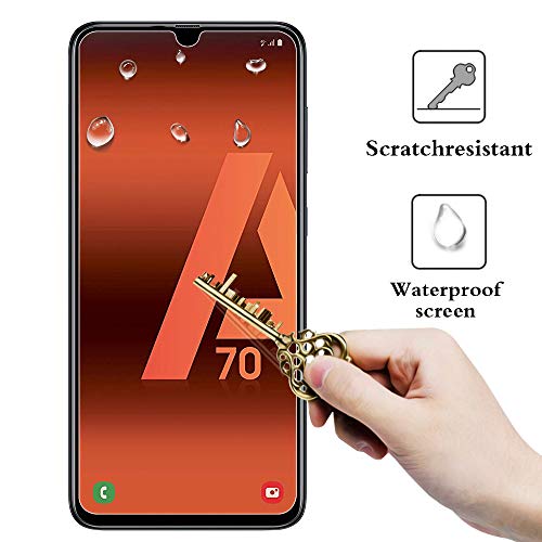 ANEWSIR [2 Pack Protector de Pantalla para Samsung Galaxy A70 Cristal Templado Samsung Galaxy A70 [9H Dureza] [Alta Definicion]