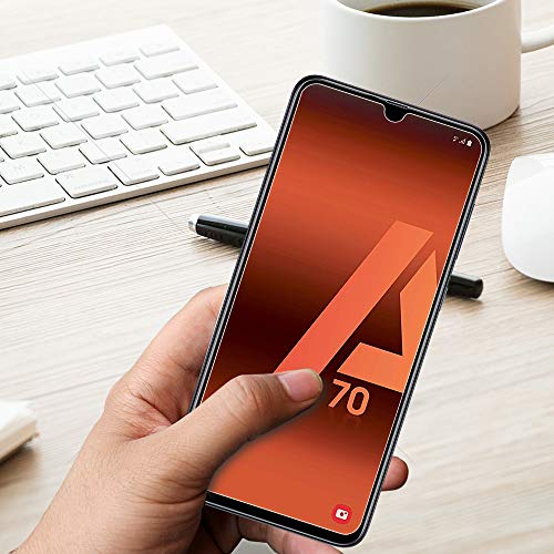 ANEWSIR [2 Pack Protector de Pantalla para Samsung Galaxy A70 Cristal Templado Samsung Galaxy A70 [9H Dureza] [Alta Definicion]