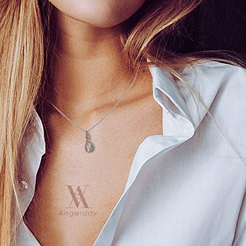 Angelady Colgante de Plata para Mujer Collares Infinitos para Niñas Cumpleaños Aniversario Regalo del Día de la Madre para Novia Mamá…