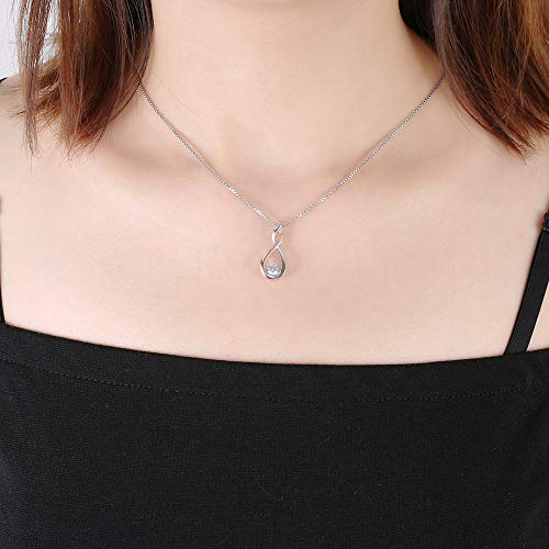 Angelady Colgante de Plata para Mujer Collares Infinitos para Niñas Cumpleaños Aniversario Regalo del Día de la Madre para Novia Mamá…