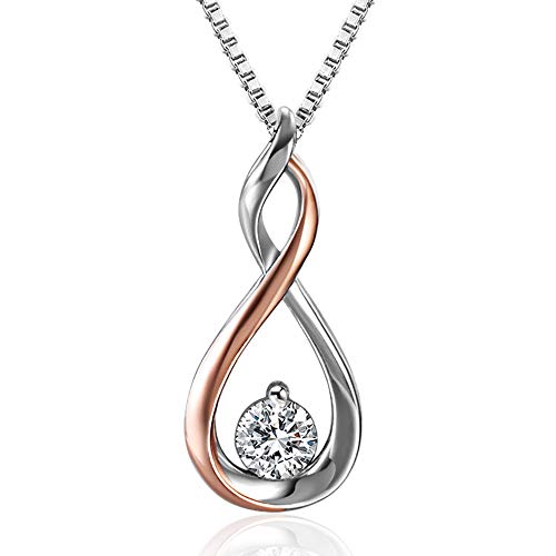 Angelady Colgante de Plata para Mujer Collares Infinitos para Niñas Cumpleaños Aniversario Regalo del Día de la Madre para Novia Mamá…