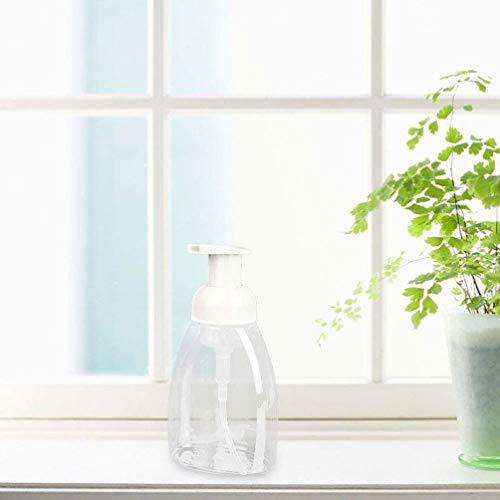 Angoily Dispensadores de Jabón Espumoso de 4 Piezas Botellas de Bomba Botella de Jabón Líquido de Mano Vacía de Plástico para Cocina Baño Salida 300 Ml (Color de La Boquilla Al Azar)