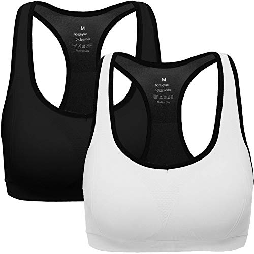 ANGOOL Sujetador Deportivo Almohadillas Extraíbles Yoga Run Bra para Mujer