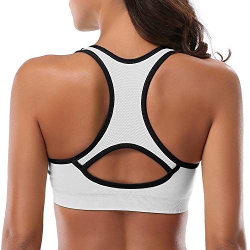 ANGOOL Sujetador Deportivo Almohadillas Extraíbles Yoga Run Bra para Mujer