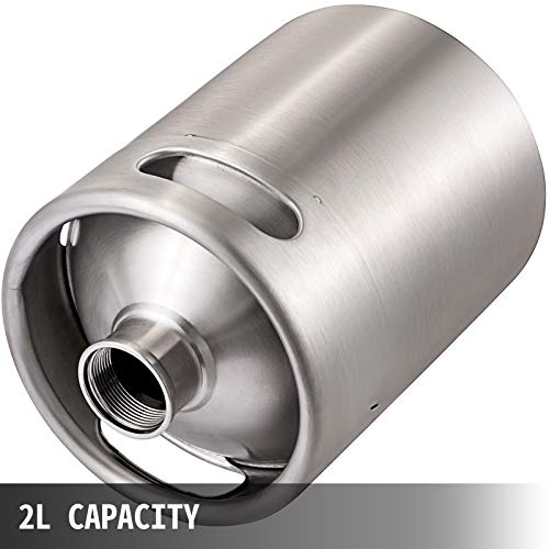 Anhon Dispensador de Café 2L Cafetera Nitro Frío Cold Brew Coffee Barril de Café Casero de Acero Inoxidable Cafetera Nitro Utilizado para Contener Café Frío con Una Tapa