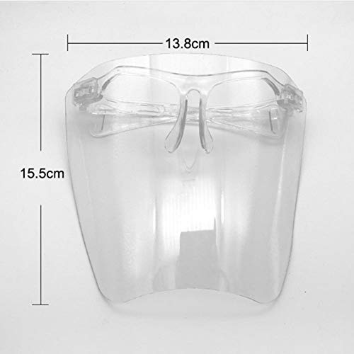 aniceday Visera De Escudo Protector Facial con Marco De Gafas Cocina Tablero Protector Transparente para Cocinar