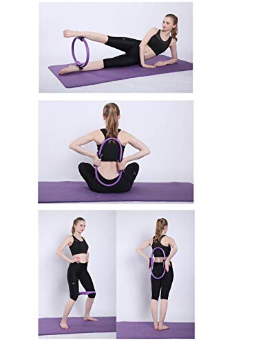 Anillo de pilates para fitness, círculo mágico de resistencia al ejercicio para tonificar y esculpir muslos interiores y exteriores azul