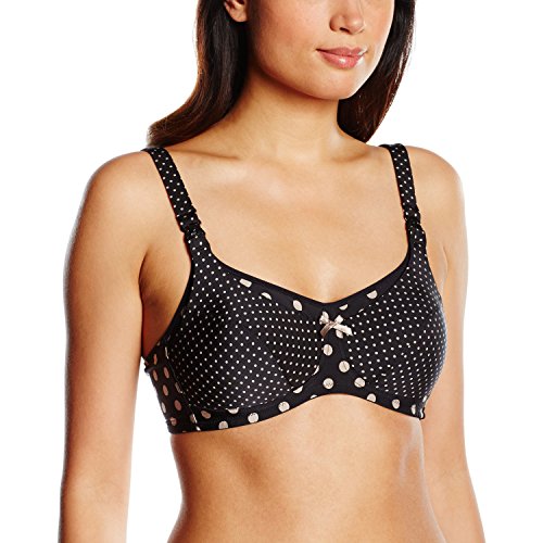 Anita - Sujetador maternidad copa completa con lunares, mujer, Negro (schwarz), 85C