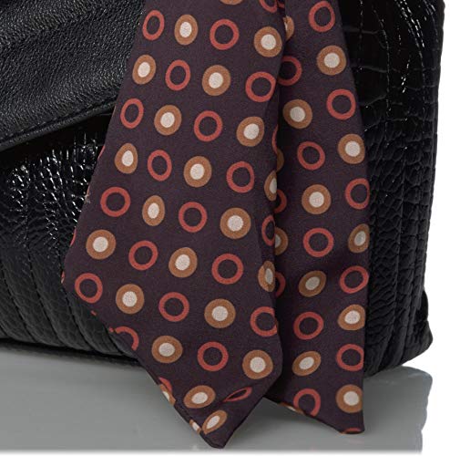 Anne Klein bolsa de hombro con solapa de cadena, Negro (Negro), Talla única