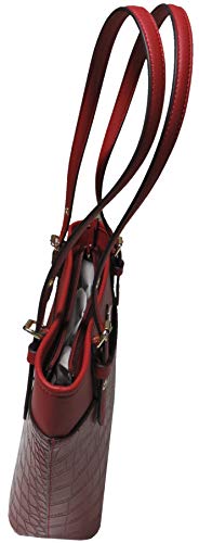 Anne Klein - Bolso de mano, diseño con logo en V, color rojo