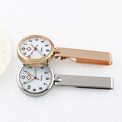 Anoauit Nuevos Relojes de Enfermera con Llavero Fob Doctor Reloj de Bolsillo Colgante de Cuarzo Reloj de Manos Luminosas Relojes de Bolsillo Redondos-2