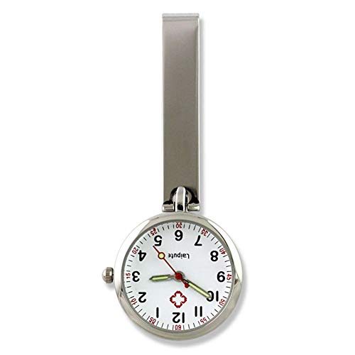 Anoauit Nuevos Relojes de Enfermera con Llavero Fob Doctor Reloj de Bolsillo Colgante de Cuarzo Reloj de Manos Luminosas Relojes de Bolsillo Redondos-2