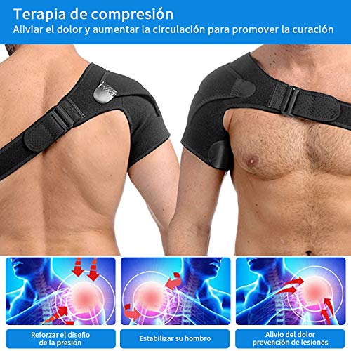 Anoopsyche Hombrera Ajustable, Hombro Apoyo Transpirable de Neopreno, Dolor en el Hombro, Hombros Artríticos, Prevenir y Restaurar Lesiones Deportivas, para el Hombro Izquierdo/Derecho, Hombre/Mujer