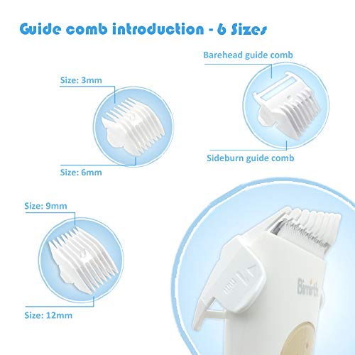 Anself Bimirth Recortadores de Cabello para Bebé Cortadoras de Pelo Profesional para Niños Silenciosos USB Cargable Conjunto para Limpieza Cortar el Cabello de Chicos