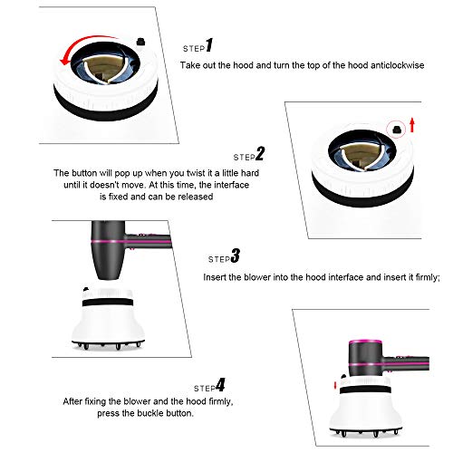 Anself Difusor de Secador de Cabello Ajustable, Difusor Universal para Boquilla de Cabello Rizado Adecuado para 1.37in a 2.76in para Cabello Ondulado Rizado Natural