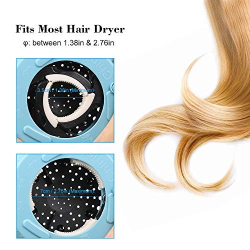 Anself Difusor de Secador de Cabello Secador de Pelo Ajustable Difusor para Accesorios de Peinado de Cabello Rizado u Ondulado