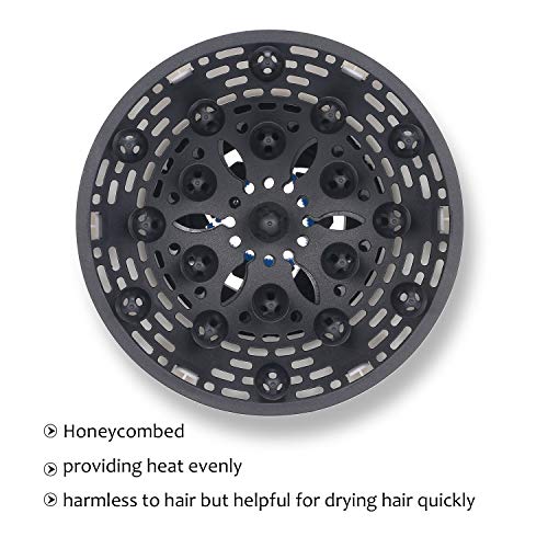 Anself - Difusor universal para secadores de pelo con Grandes y ajustables boquilla D-1.57 pulgadas a D-2.83 pulgadas para peinados rizados o ondulados, difusores de pelo, secadores de pelo