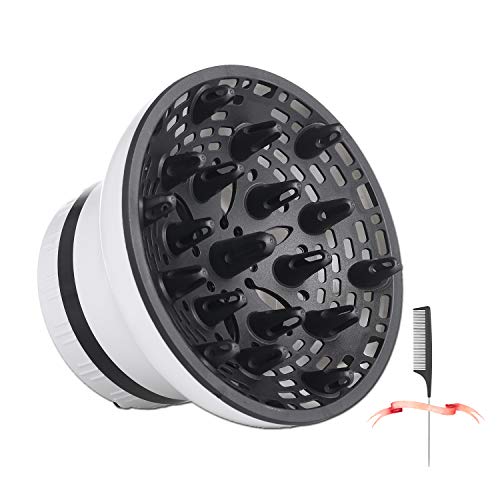 Anself - Difusor universal para secadores de pelo con Grandes y ajustables boquilla D-1.57 pulgadas a D-2.83 pulgadas para peinados rizados o ondulados, difusores de pelo, secadores de pelo