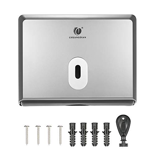 Anself - Dispensador de Toallas de Papel Manual, Zig-Zag, Montado a Pared