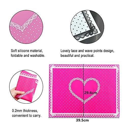 Anself - Juego de Apoyo de Manos + Mantel de Silicona, Kit de Accesorios de Manicura