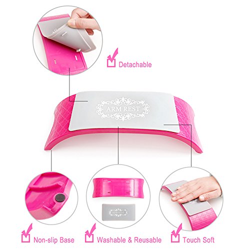 Anself - Juego de Apoyo de Manos + Mantel de Silicona, Kit de Accesorios de Manicura