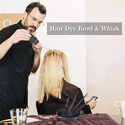 Anself Kit de Tinte, 18pcs Juego de Coloración del Cabello Herramientas de Salón Tablero de Tintura del Cabello