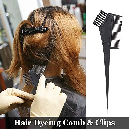 Anself Kit de Tinte, 18pcs Juego de Coloración del Cabello Herramientas de Salón Tablero de Tintura del Cabello