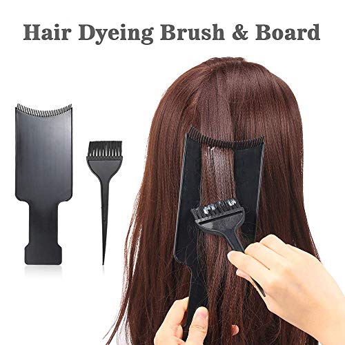 Anself Kit de Tinte, 18pcs Juego de Coloración del Cabello Herramientas de Salón Tablero de Tintura del Cabello