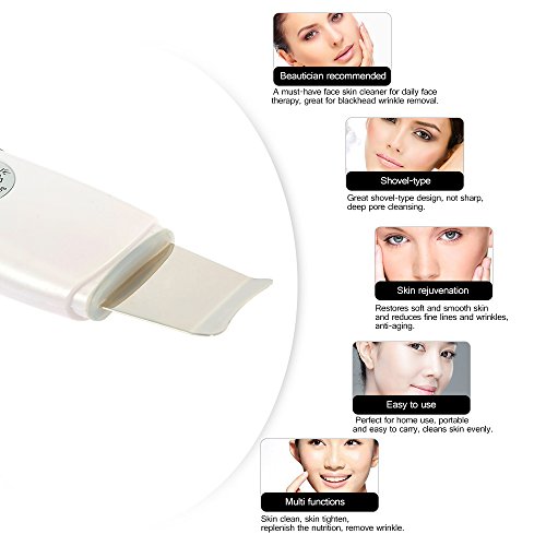 Anself - Limpiador ultrasónico facial para espinillas puntos negros,depurador masajeador facial para mejorar piel poros
