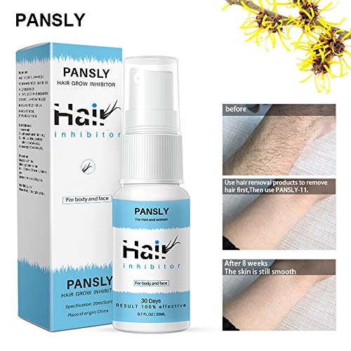 Anself PANSLY 20ml Inhibidor de Vello Depilación Permanente Piernas Axila Barba Blanda Stop Spray sin dolor