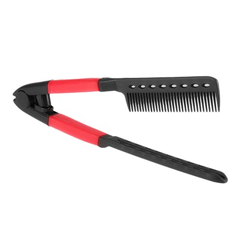 Anself Plancha para Pelo Peine Tipo V Plegable Peluquería Herramientas Negro