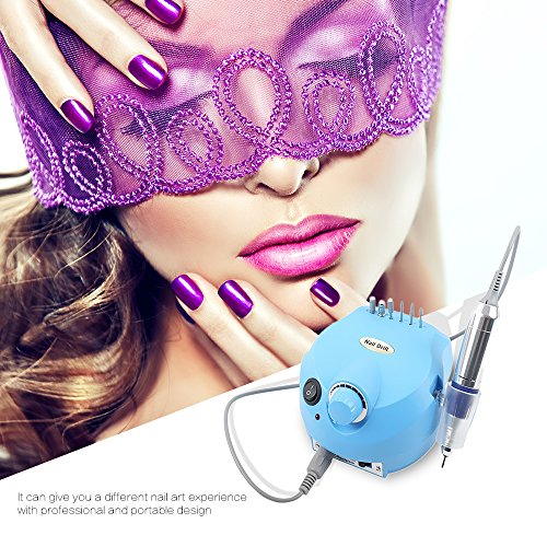 Anself Torno Taladro Lima Pulidor Eléctrico de Uñas (Silver)