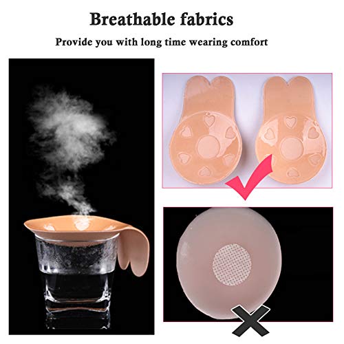 ANSUG 2 Pares Mujeres Invisible Levantamiento de Senos Nipple Cover Tape Adhesivo Pasties Etiqueta Sin Tirantes Sin Respaldo Sujetador de Elevación