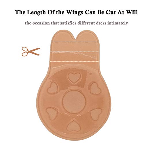 ANSUG 2 Pares Mujeres Invisible Levantamiento de Senos Nipple Cover Tape Adhesivo Pasties Etiqueta Sin Tirantes Sin Respaldo Sujetador de Elevación