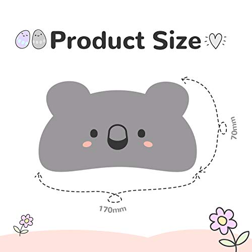 Antifaz para Dormir Anti-Luz Opaco Cómoda Agradable para la Piel Tela de y Puros de algodón Relleno Antifaces Máscara para Coche/Tren/avión niños protección para los Ojos (Grey Koala)