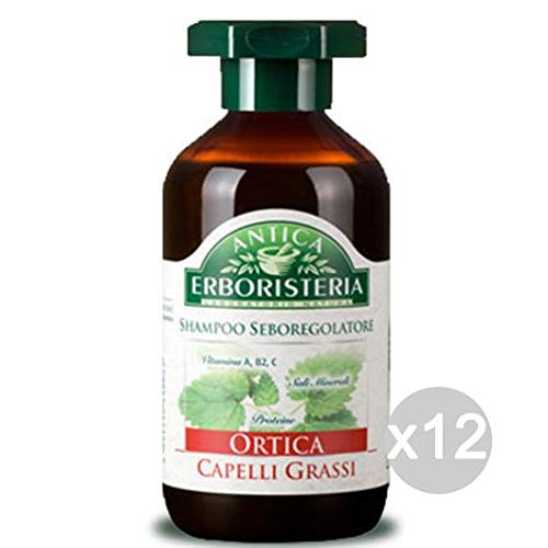 Antigua erboristeria Juego de 12 champú ortigas ML Grasas Cuidado y Tratamiento del Cabello, única