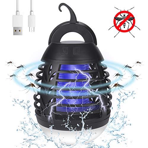Antimosquitos, Mosquito Killer Lámpara USB, No Tóxico Potente Insecticida, Lámpara de Mosquito, Trampa de Insectos Voladores Que Emite Luz Lámpara Electrónica UV para Exteriores e Interiores