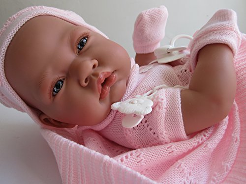Antonio Juan Antonio Juan-5064 Muñeca recién Nacido con toquilla, Color Rosa (132-5064)