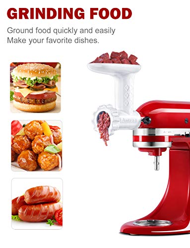 Antree - Molinillo de alimentos y salchichas para mezclador de soporte KitchenAid