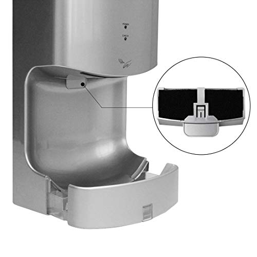 anydry AD2630T Montado en la Pared 1400W Alta Velocidad Secador de Manos Cubierta de ABS,Plata