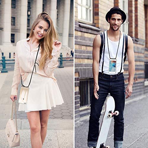 AODOOR - Cadena de teléfono móvil compatible con iPhone 6/iPhone 6s, funda iPhone 6S funda con cordón para el cuello, funda de silicona con cinta, funda para el cuello con cordón para el iPhone 6