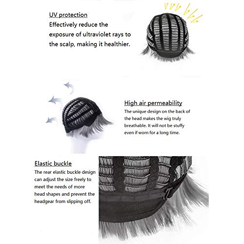 AOMOSA Pelucas de pelo ondulado largo y rizado negro natural de 28 pulgadas para mujer Peluca sintética de fibra resistente al calor para peluca diaria