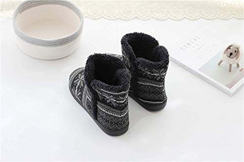 AONEGOLD Zapatillas casa para Unisexo Antideslizante Pantufla Invierno Suaves Peluche Caliente(Negro,41-42 EU)