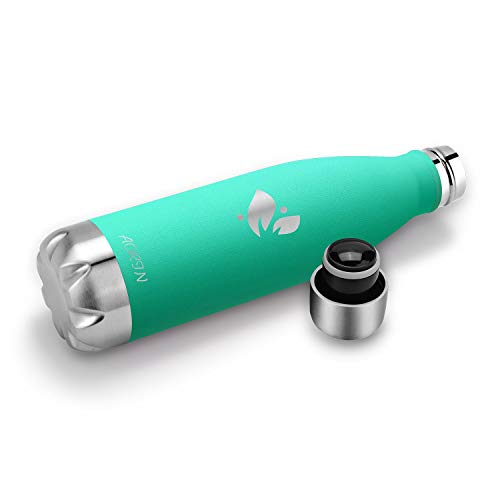 AORIN de Doble Pared con Aislamiento de Botella de Agua de Acero Inoxidable. Proceso de Recubrimiento en Polvo, no es Fácil de desprenderse, Resistencia al Rayado, Fácil de Limpia.esmeralda-750ml